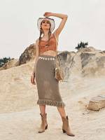 Fringe Boho Midi Women Clothing 231