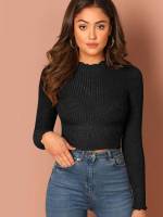 Regular Fit Plain Crop Women Tops, Blouses  Tee 873