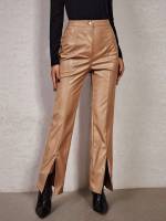 Camel Plain Long Women Clothing 792