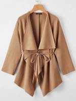  Camel Belted Women Clothing 6440