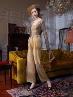 Camel Loose Elegant Women Clothing 3562