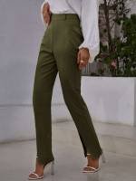 Split Regular Fit Long Women Bottoms 3665