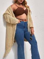  Plain Long Regular Fit Plus Size Knitwear 187