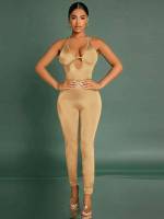 Long Halter  Women Jumpsuits  Bodysuits 2091