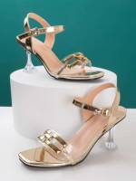  Plain Champagne Shoes 3061