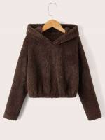  Chocolate Brown Casual Girls Sweatshirts 251