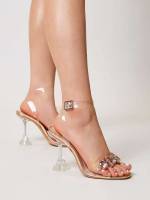 Glamorous Gemstone Women Heeled Sandals 374