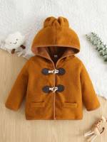 Plain Coffee Brown Regular Fit Baby Coats 5062