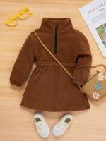 Zipper Regular Fit Casual Stand Collar Baby  Mom 1441