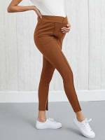  Cropped Plain Coffee Brown Baby  Mom 3324