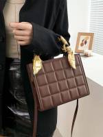 Fashionable Geometric Coffee Brown Bags 16