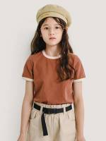  Coffee Brown Regular Girls Clothing 1673