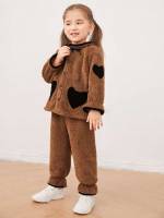  Coffee Brown Long Sleeve Collar Kids Clothing 2424