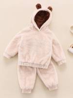  Plain Hooded Long Sleeve Toddler Boys Clothing 839