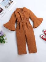  Collar Coffee Brown Long Sleeve Kids Clothing 9591