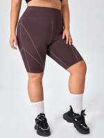  Skinny  Plus Size Sports Shorts 8473