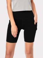 Coffee Brown Skinny Plain Women Activewear 9751