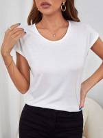  Regular Plain Regular Fit Women T-Shirts 387