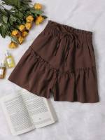 Regular Fit  Knot Women Shorts 424