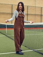  Sleeveless Coffee Brown Regular Fit Women Jumpsuits  Bodysuits 933