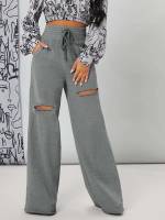  Ripped Women Sweatpants 7260