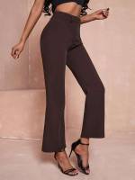 Regular Fit Cropped Women Suit Pants 9879