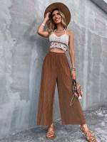 Casual Long Pleated Women Pants 657