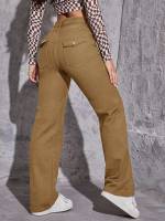 Regular Fit Coffee Brown Women Denim 5492