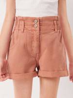  Coral Orange Plain Girls Denim 8964