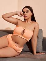  Sexy Coral Orange Women Plus Intimates 7220