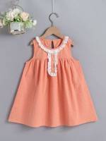 Button Front Short Cute Toddler Girl Dresses 585