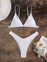  Plain Spaghetti Strap Women Beachwear 1123