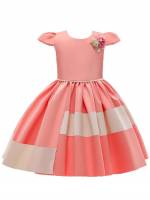  Round Neck Regular Fit Coral Pink Girls Partywear 1515