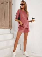  Round Neck Casual Maternity Loungewear 695