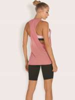  Plain Sleeveless Regular Women Active Tops 637