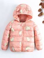 Button Hooded Long Sleeve Kids Clothing 3818