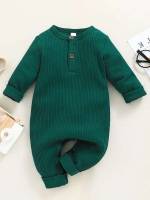 Casual Plain Long Sleeve Baby Clothing 4276