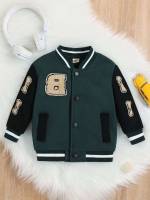 Regular Regular Fit Baseball Collar Baby Jackets  Coats 2850