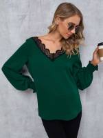  V neck Elegant Regular Maternity Tops 7268