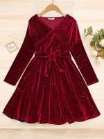 Glamorous Regular Fit Long Sleeve Belted Kids Clothing 4213