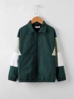 Dark Green Collar Pocket Regular Fit Boys Clothing 1859