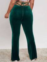 Dark Green Elegant  Women Plus Clothing 289