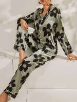  Long Sleeve Floral Women Sleep  Lounge 9114