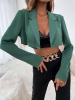  Plain Lapel Long Sleeve Women Suits 424