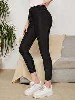 Long Belted Casual Women Leggings 7981