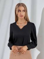 Elegant Sweetheart Dark Green Women Blouses 5184