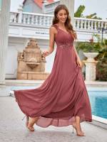 Dark Green Romantic Sleeveless Women Dresses 8657