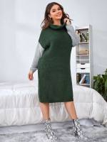 Dark Green Regular Fit Women Plus Clothing 7702