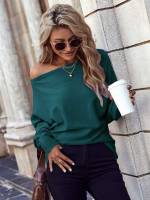 Long Sleeve Asymmetrical Regular Women Sweaters 6183