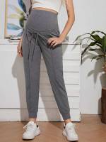 Regular Fit Drawstring Plain Maternity 966